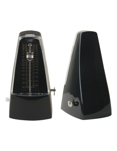 Metrónomo Mecánico Clásico De Cuerda Negro Mod Wgwm-50