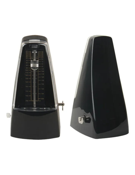 Metrónomo Mecánico Clásico De Cuerda Negro Mod Wgwm-50