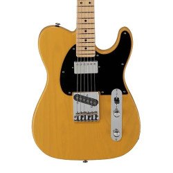 Guitarra eléctrica clásica de bluesboy G&L Fullerton Deluxe ASAT, color caramelo