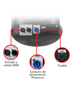 Maquina De Confeti Profesional 12led Rgb Party Shot Steelpro 2