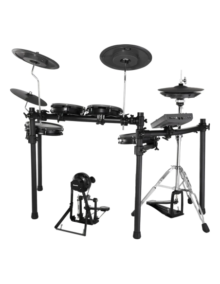 Batería Electrónica Drumco Mercury II con 9 Pads y Pedal de Bombo Color Negro