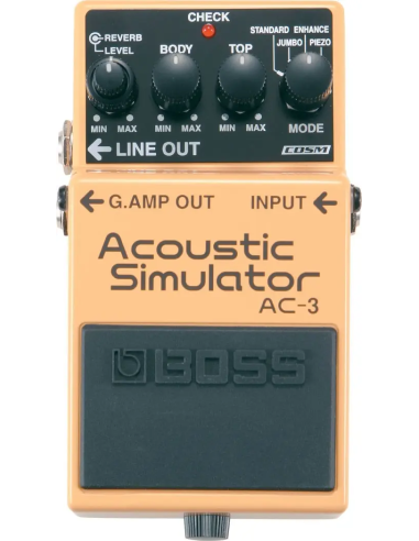 Pedal De Guitarra Ac-3 Acustic Simulator - Ac3 Boss Cor Laranja-claro