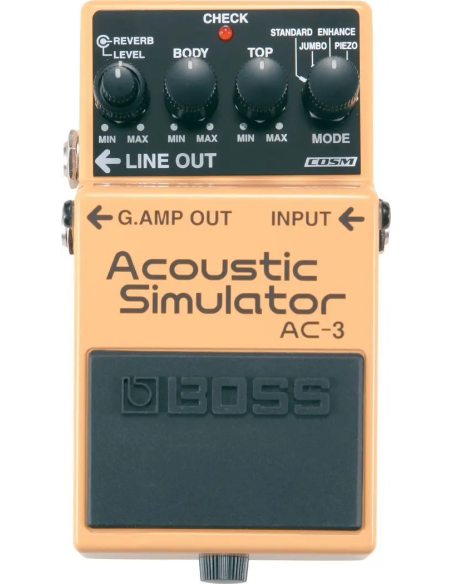 Pedal De Guitarra Ac-3 Acustic Simulator - Ac3 Boss Cor Laranja-claro