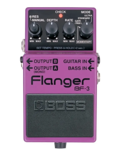 Pedal de efecto Boss Flanger BF-3 violeta