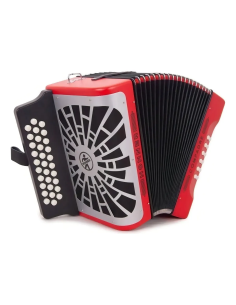 Acordeón Diatónico Hohner A48441 31 Botones Rojo
